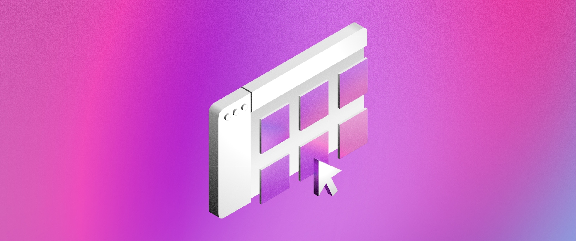 Header image depicting a window with tiles with a purple background.